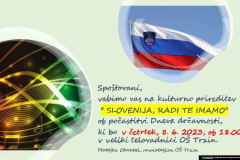 Kulturna prireditev "Slovenija, radi te imamo"